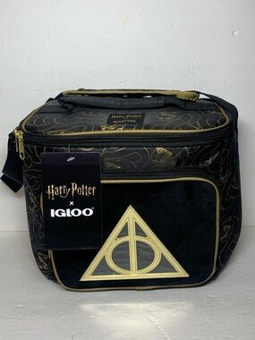 Harry Potter 9 Can Igloo Square Cooler Lunch Bag Black NWT